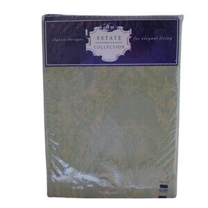 Estate Collection Jacquard Tablecloth 60"X104" Rectangular Color Green